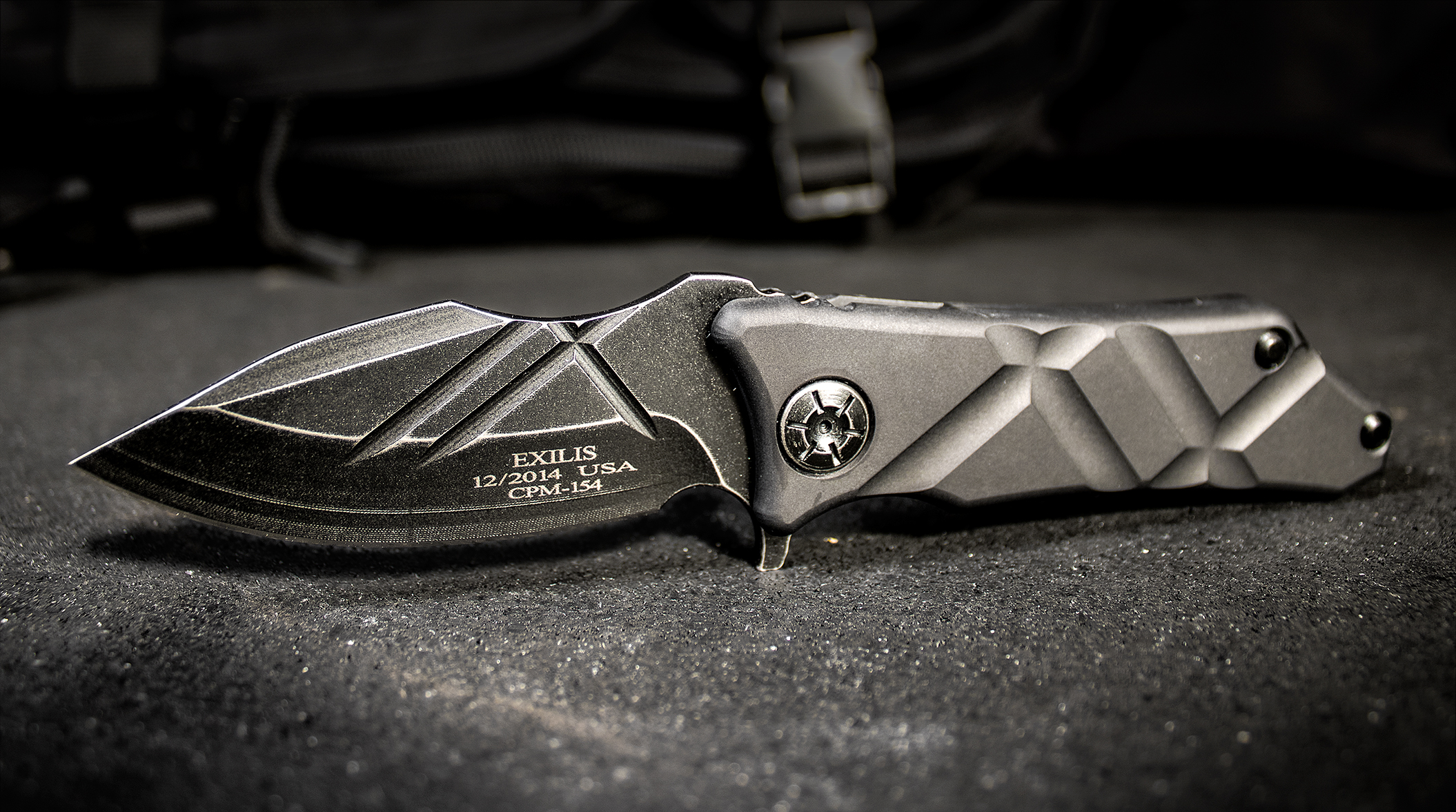 Guardian Tactical Exilis Flipper 3" Black CPM-154 Plain Blade, Black  Aluminum Handles (53111) - KnifeCenter - Discontinued