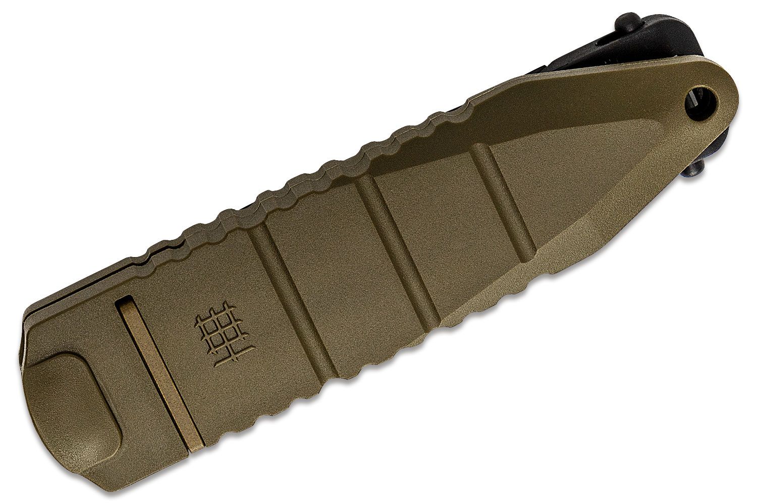 Halfbreed Blades Compact Clearance Fixed Blade Knife - 4.01 D2 OD Green  Combo Edge Dagger Blade, G10 Handles, Injection Molded Sheath - CCK-01 OD