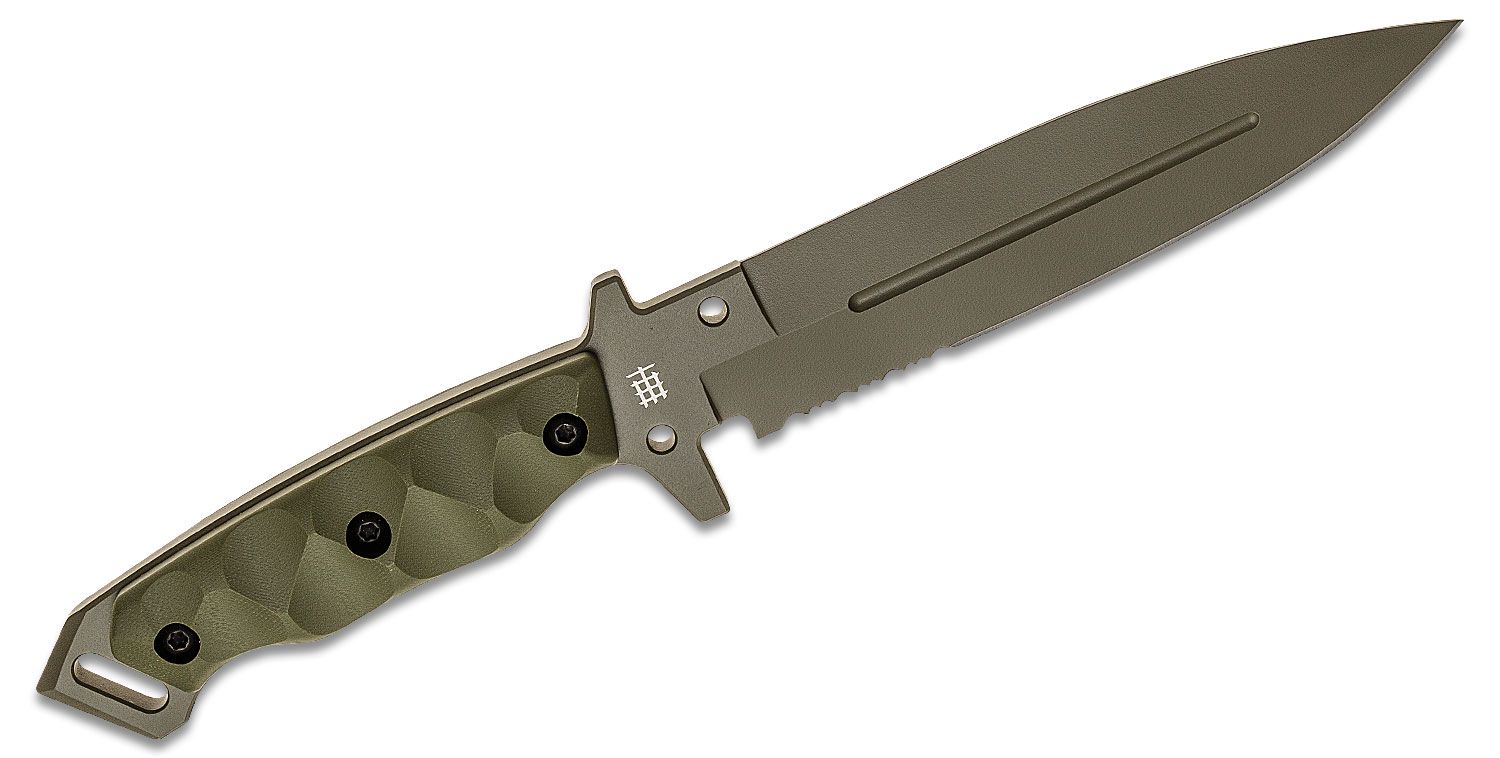 Makkari JM-100 Combat Utility Knife, 5 Spear point 440C Blade