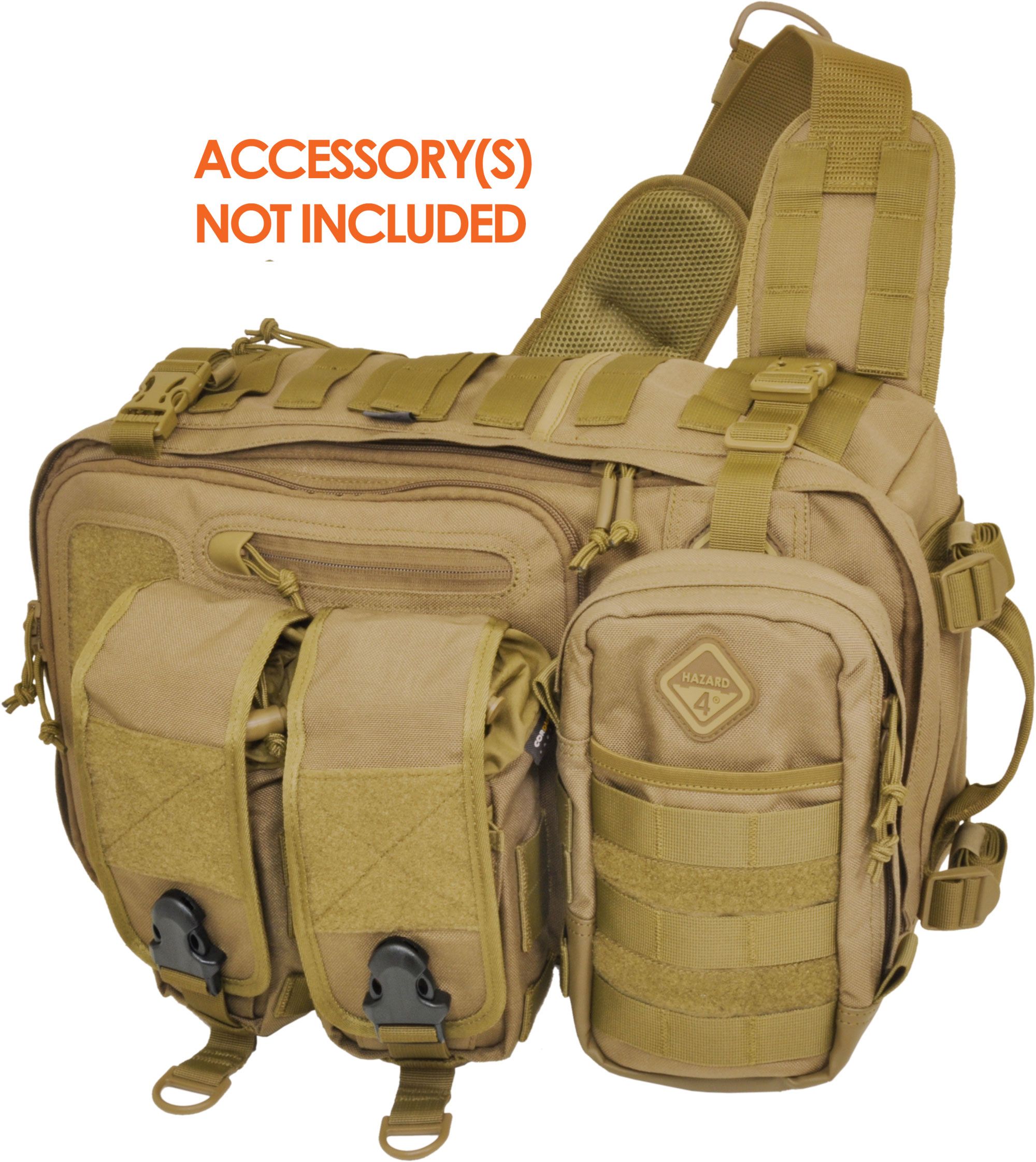 HAZARD 4 SWITCHBACK FULL SIZED LAPTOP SLING PACK HYDRATION OUTDOOR PADDED COYOTE 