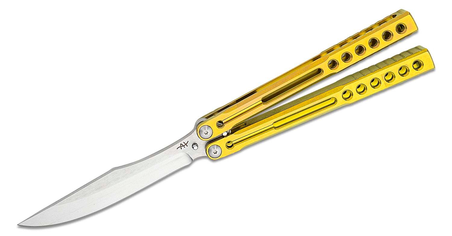 Eagle Claw Butterfly Knife - Sharp Gold Balisong - Sharp Steel Butterfly  Knives