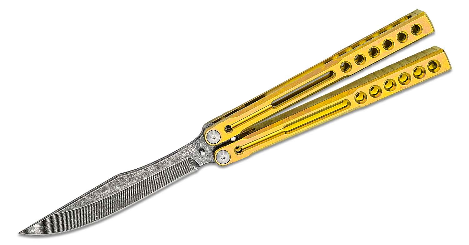 DB-30 D2 Steel Balisong Butterfly Knife with Camel Bone Handle
