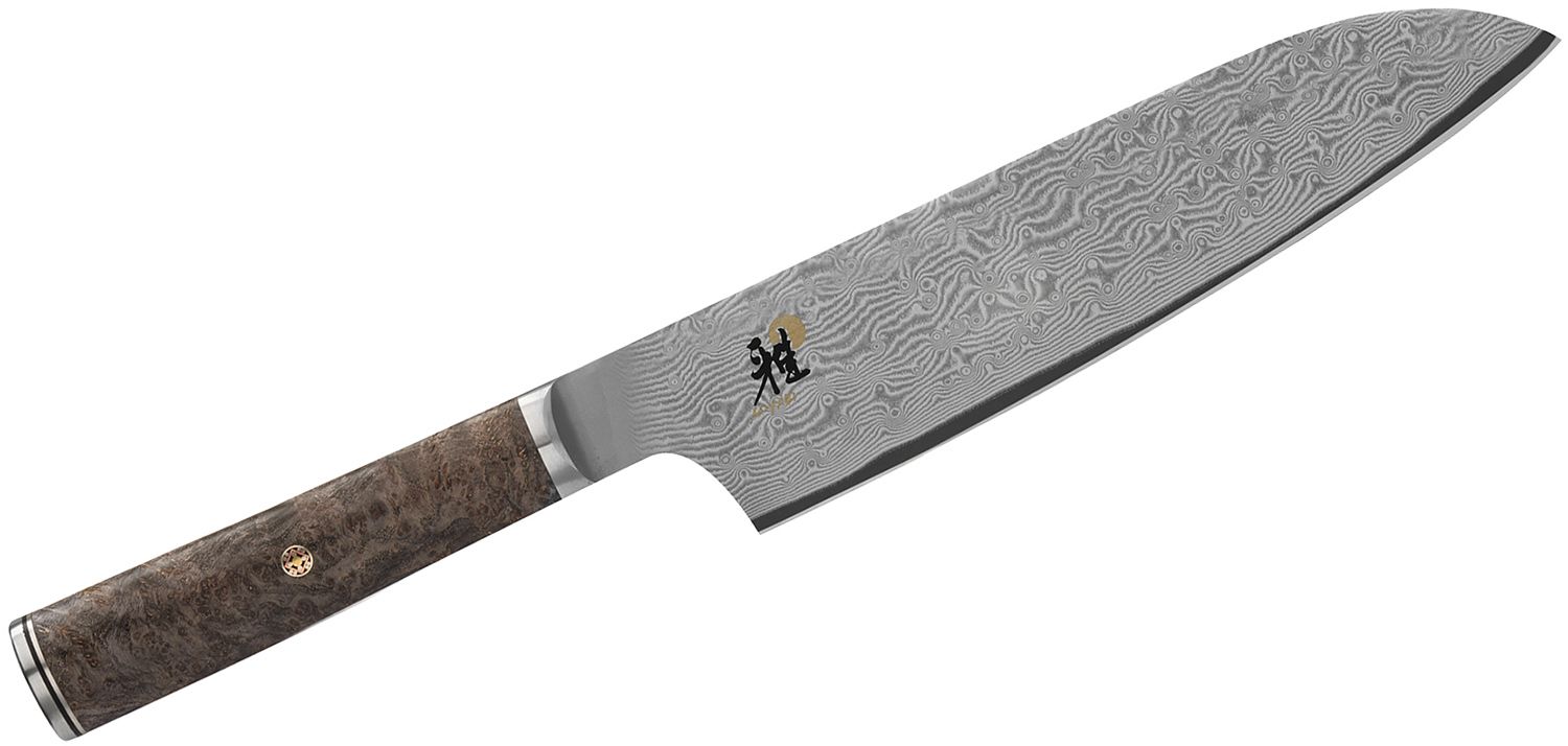 Knife Wusaki Damas - Malette 5 couteaux damas Fixed Steel 0 mm handle  Olivier natural