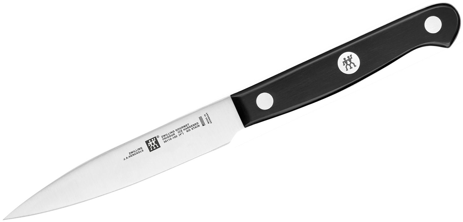 Zwilling J.A. Henckels Gourmet 4 inch Paring Knife, Black POM Handles