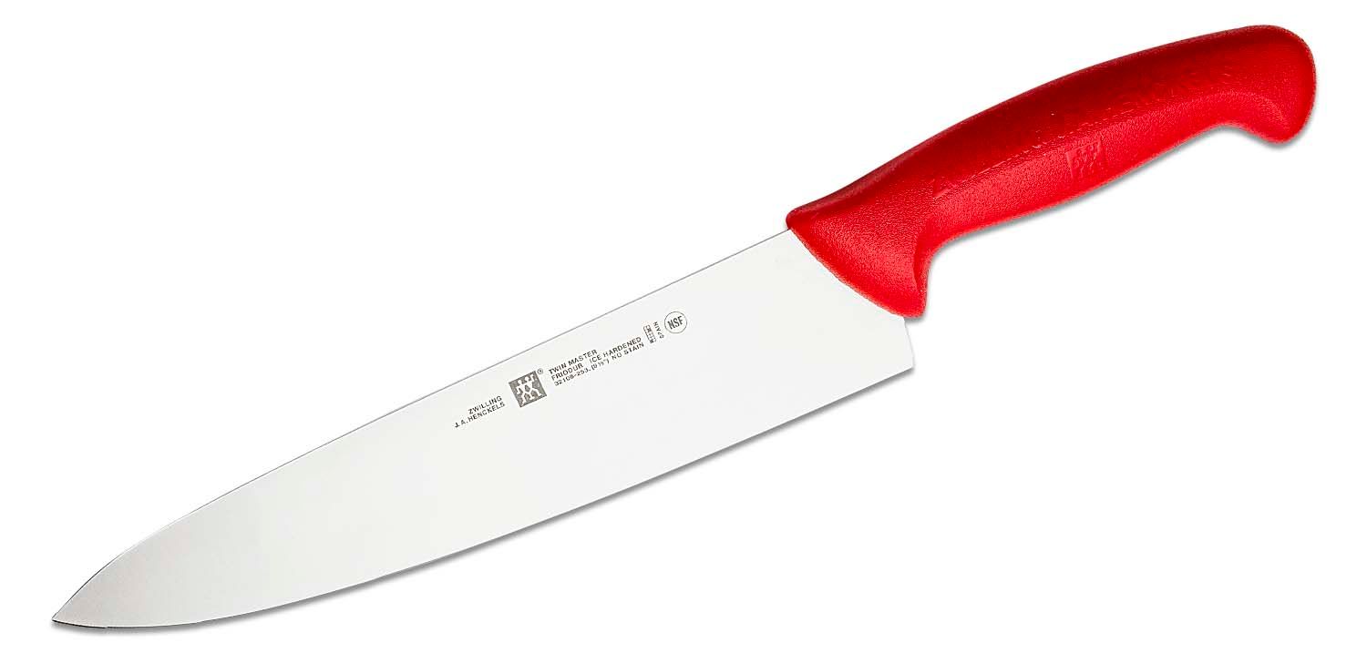 Zwilling J.A. Henckels TWIN Master 10 inch Chef's Knife, Red Zytel Handle