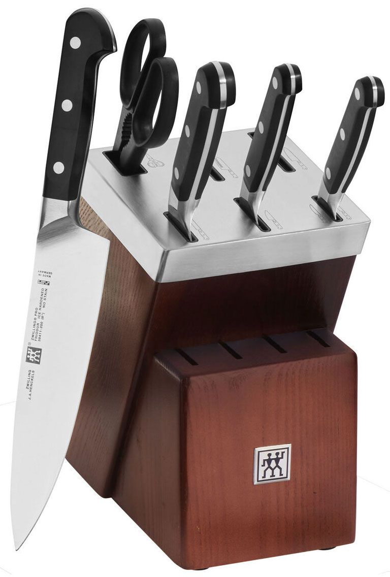 Stainless Damascus 7-Piece Block Set by Zwilling J.A. Henckels
