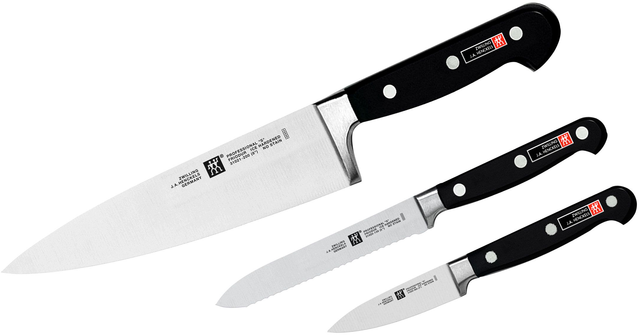 Zwilling J.A. Henckels TWIN Pro 'S' 3 Piece Chef's Knife Set