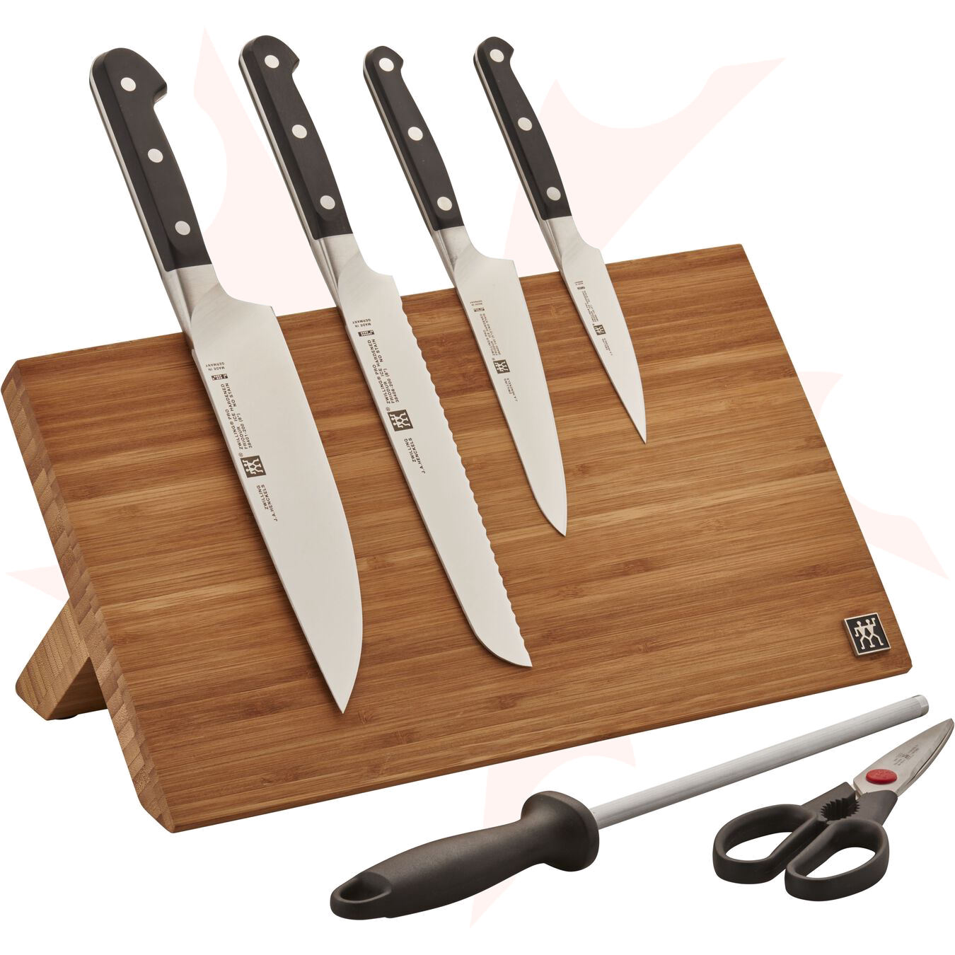 Zwilling J.A. Henckels Pro 6 Piece Set with Bamboo Magnetic Easel