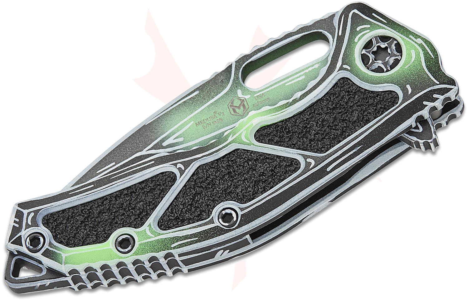 Heretic Knives Medusa Frame Lock Flipper Knife 3.25
