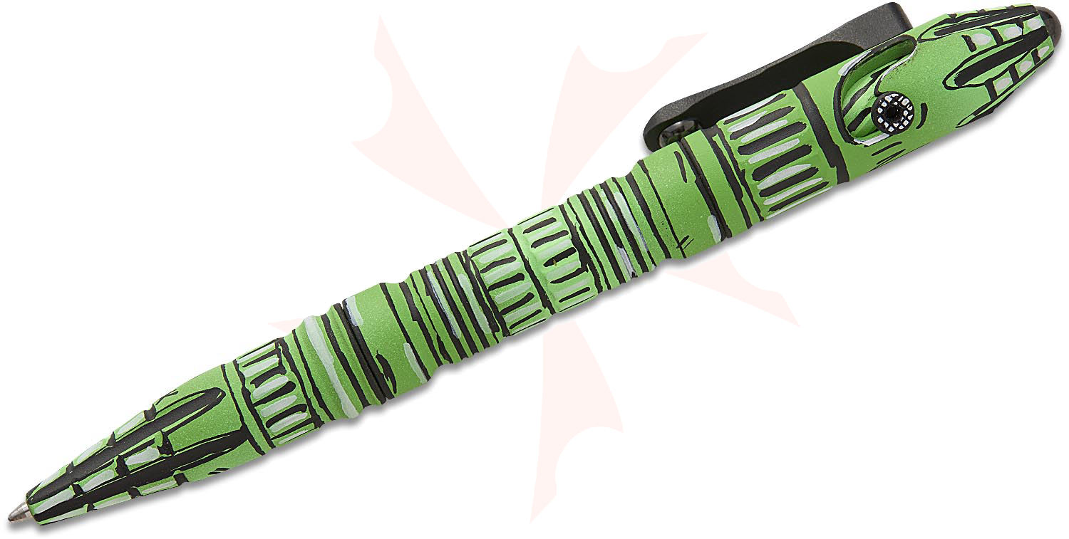 Heretic Knives Thoth Modular Pen, Toxic Green Cel Shade Titanium