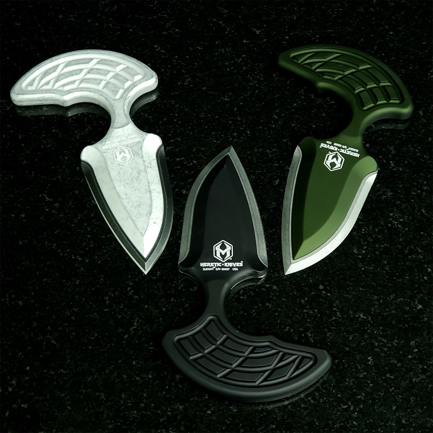 Heretic Knives Sleight Modular Push Dagger Fixed Blade Knife 2.95" CPM