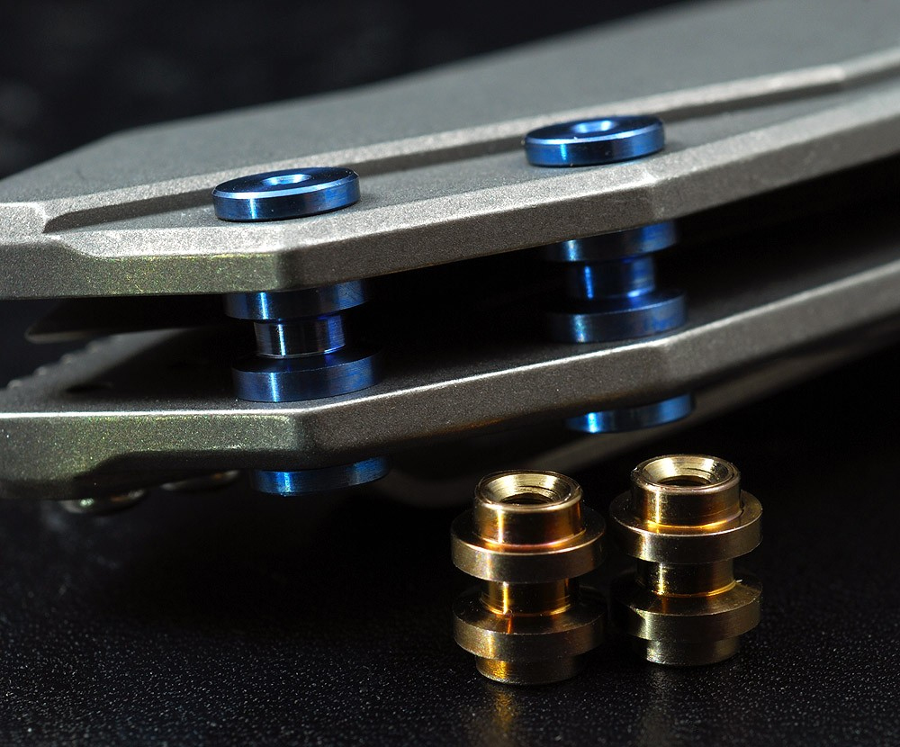 Rick Hinderer Knives Bronze Anodized Titanium Standoffs for Half Track
