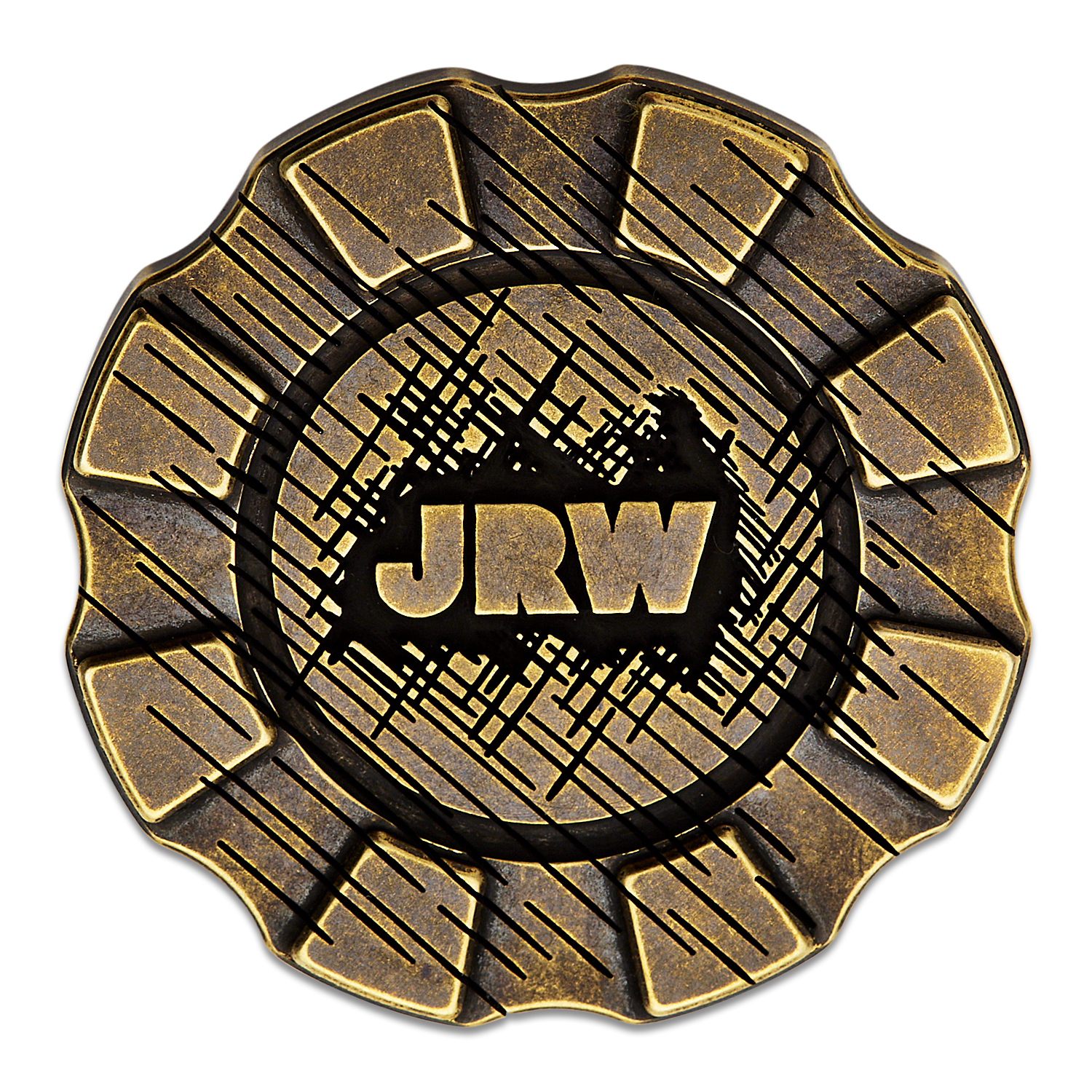 HiTex Gear Brass JRW Tough As Nails Poker Chip - KnifeCenter