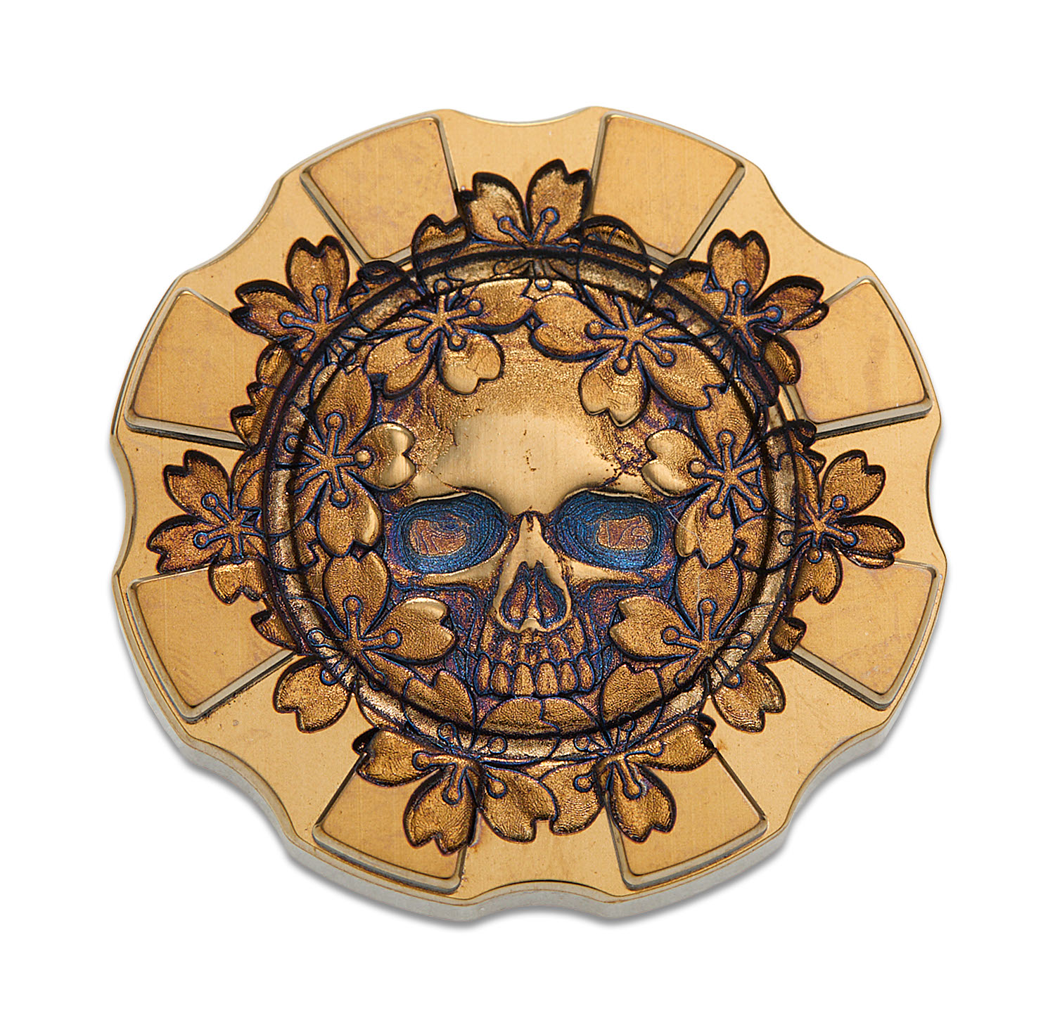 SALE☆激レアBP-2aゴールド☆トミー☆ハンドルアウト！☆ラージアイパッチ！ HiTex Gear atsu.koubo Gold Titanium Poker Chip - KnifeCenter