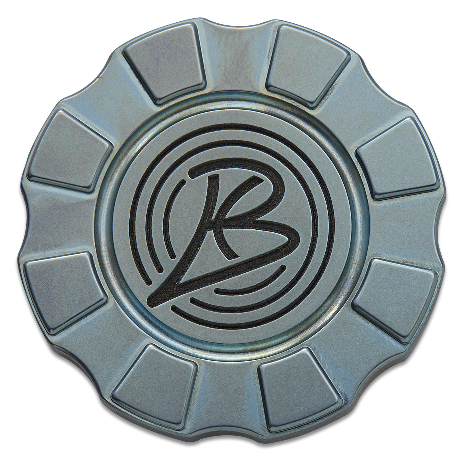HiTex Gear Ben Krein Collab Titanium Poker Chip with Hammered