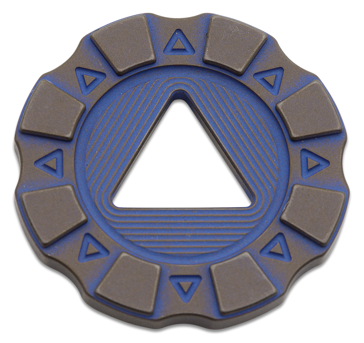 HiTex Gear OG Blue Fallout Titanium Delta Poker Chip KnifeCenter