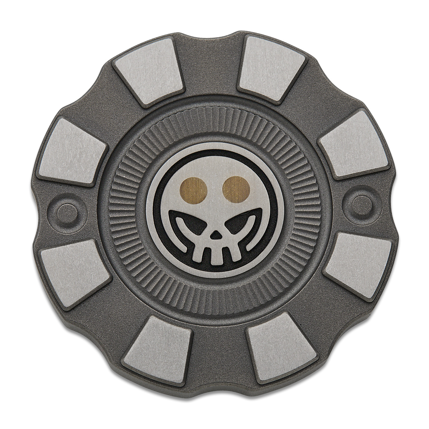 ハッピーメタル、、、 HiTex Gear Grayscale Phantom Side A Horns Titanium Poker Chip