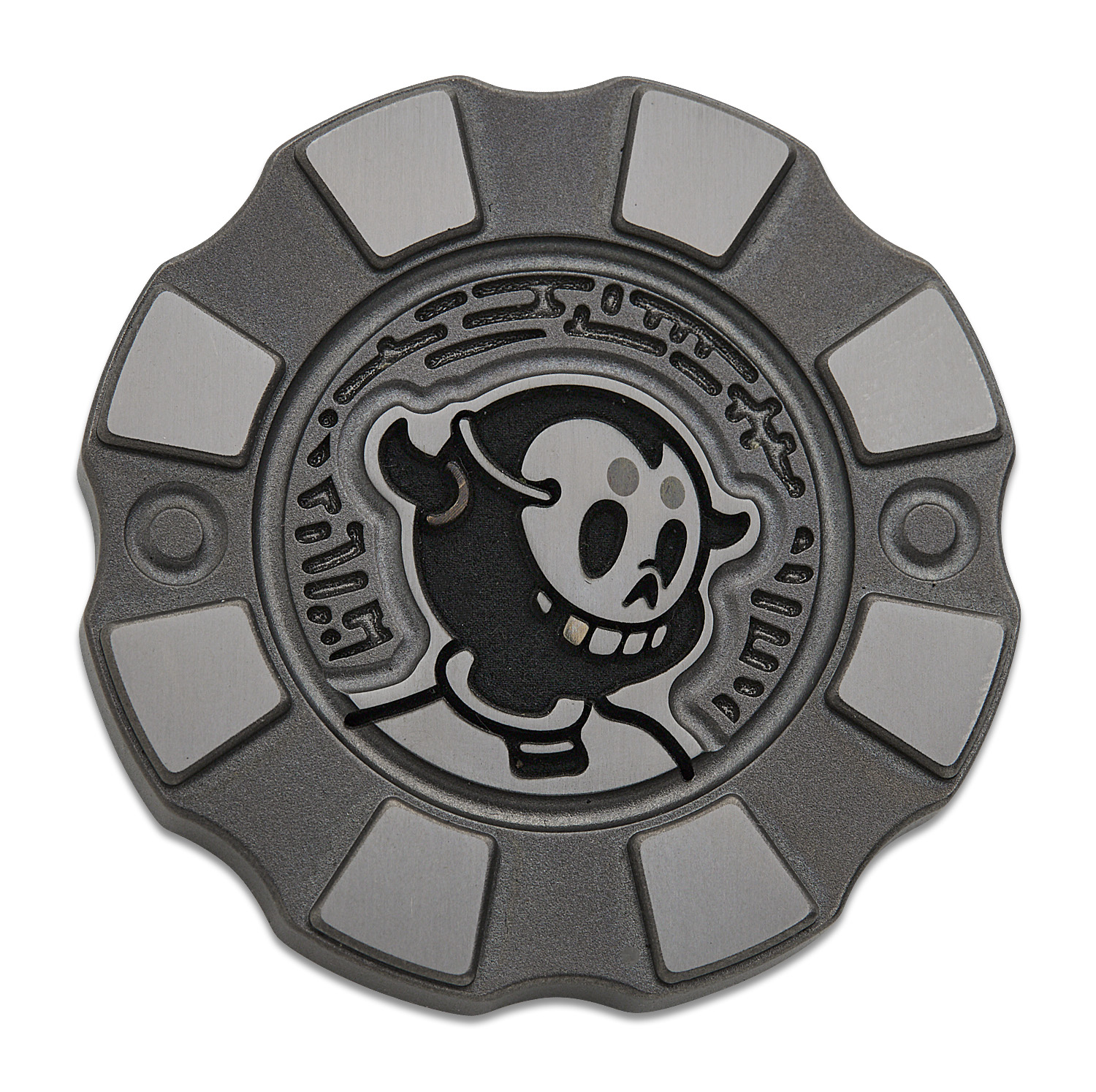 HiTex Gear Grayscale Phantom Side A Horns Titanium Poker Chip