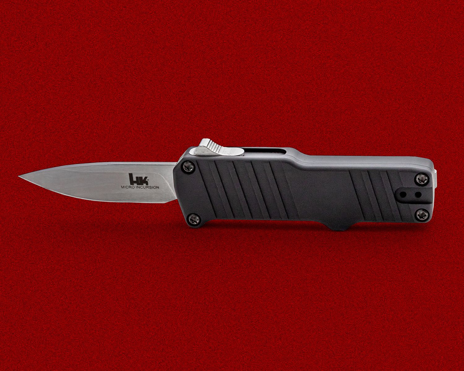 HK Micro Incursion OTF Automatic Knife Stonewashed Tumbled Blade