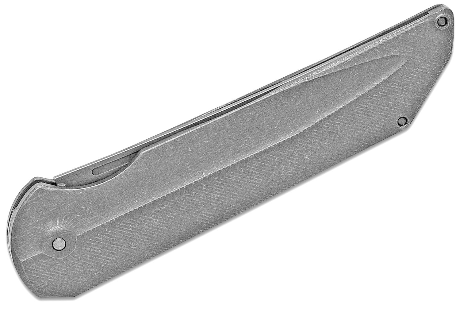 Jake Hoback Large Main Squeeze Kunai Fixed Blade Knife 3.75 AEB-L  Stonewashed Dagger Blade and Skeletonized Handle, Velcro Squeeze Sheath -  KnifeCenter