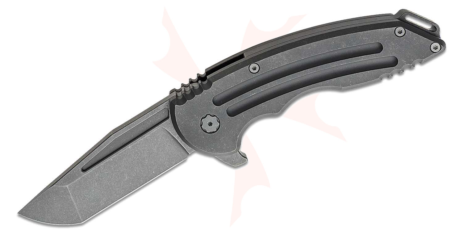 Jake Hoback Husky Flipper Knife 3.75" NitroV Stonewashed Blade and