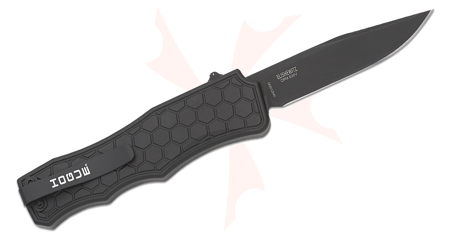 Hogue Exploit OTF AUTO Knife 3.5" S30V Black PVD Clip Point Blade