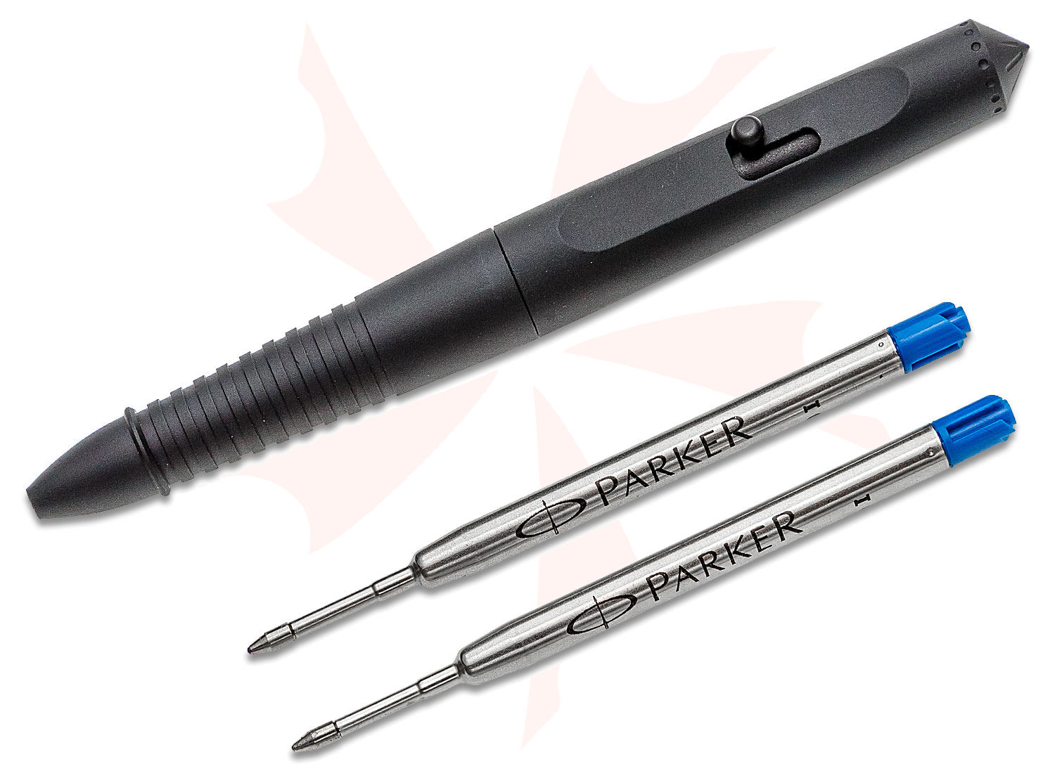 Hogue Tactical Pen with Impact Spike, Black Aluminum - KnifeCenter 