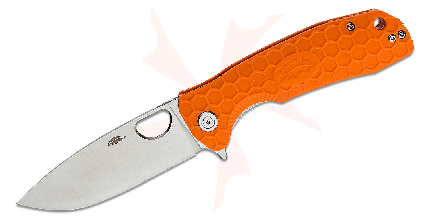 【LANPE BERGER】ランプベルジェ バタフライ オレンジ Honey Badger HB1044 Large Flipper Knife 3.63