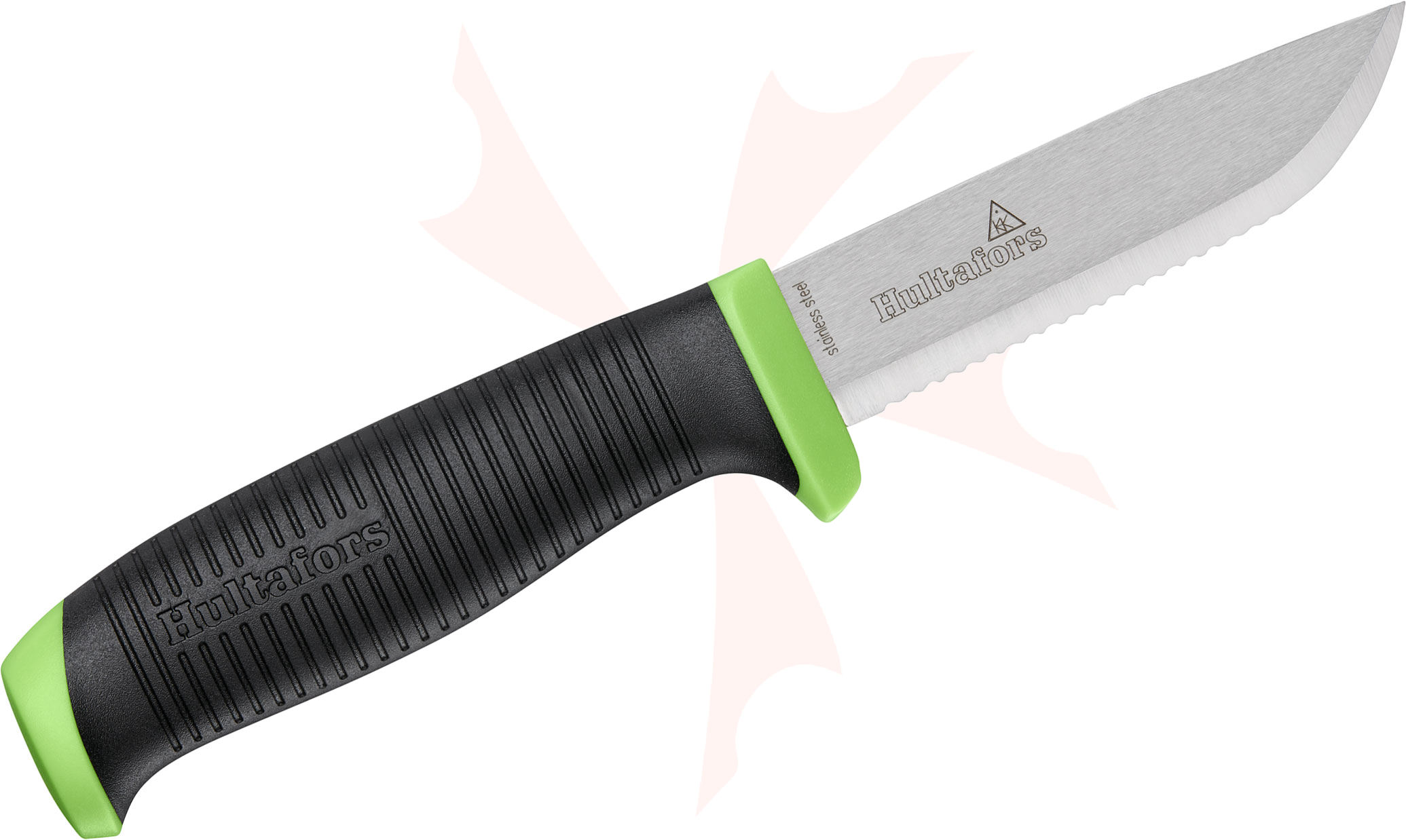 Hultafors Serrated Outdoor Knife Fixed 3.6" Satin Stainless Steel Blade