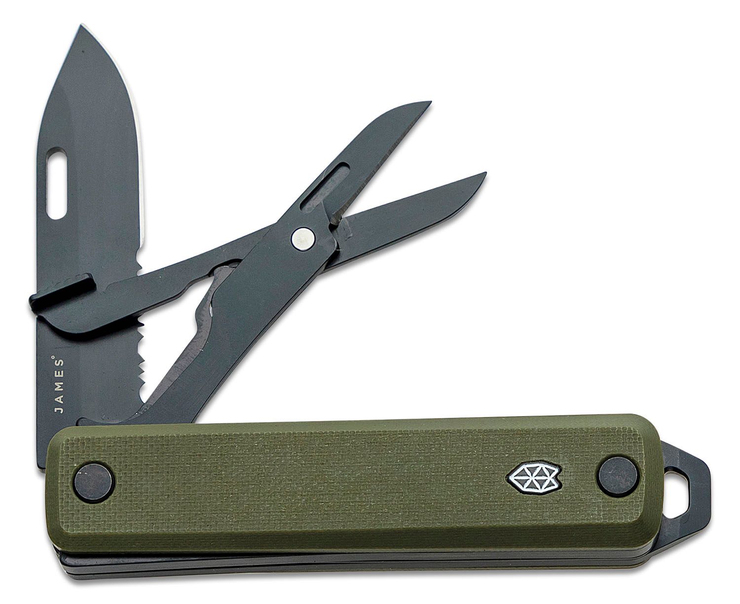 The James Brand The Ellis Scissors Serrated Black G10 Stainless KN119101-01  pocket knife