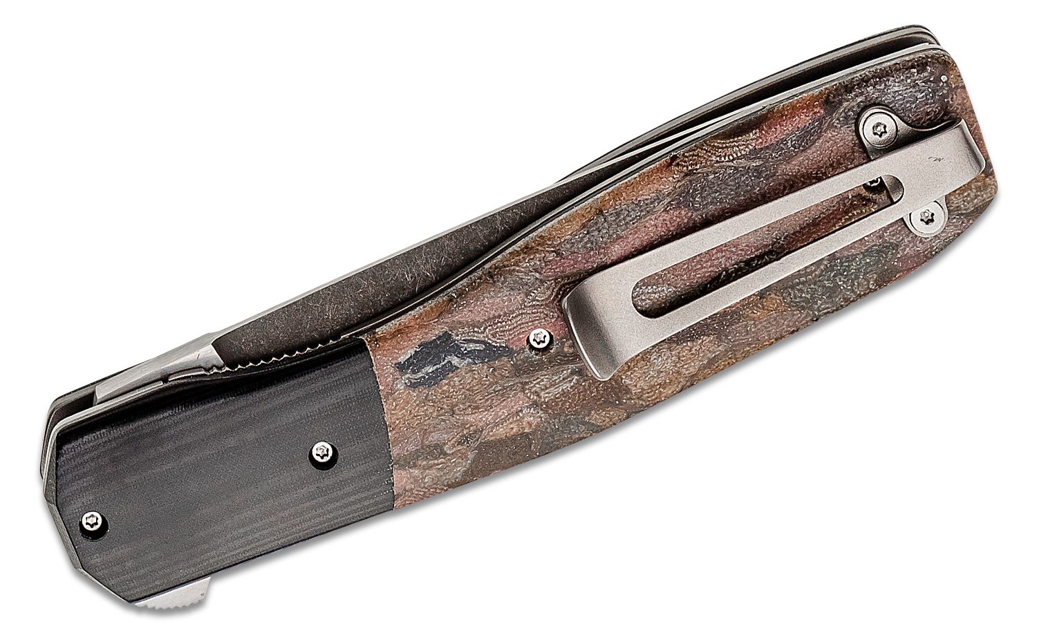Clark Scar Jason Clark Custom Scar Drop Point Flipper Knife 3.375