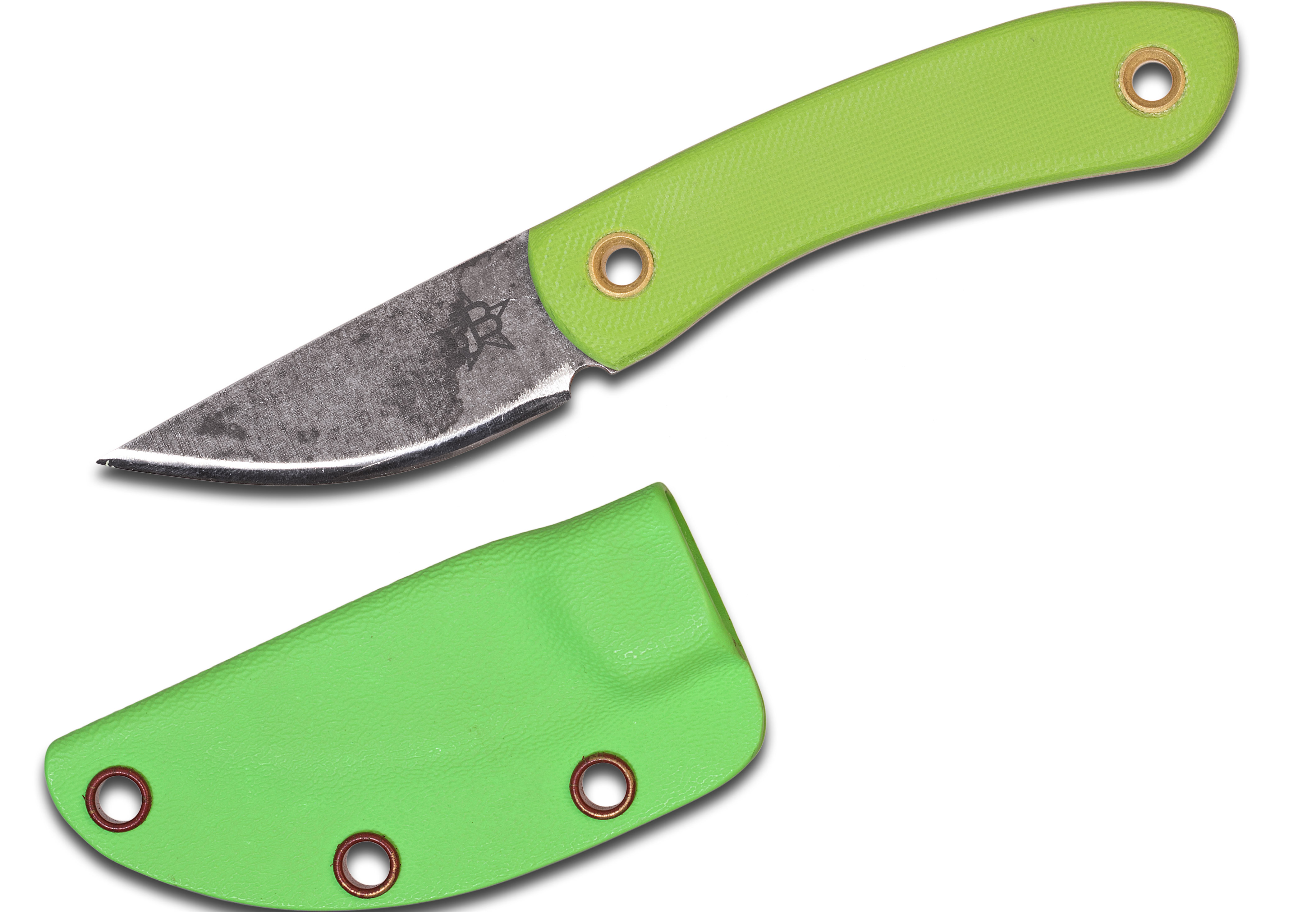JB Knife & Tool Custom Companion Fixed 2.25" 1095 Acid Washed Blade