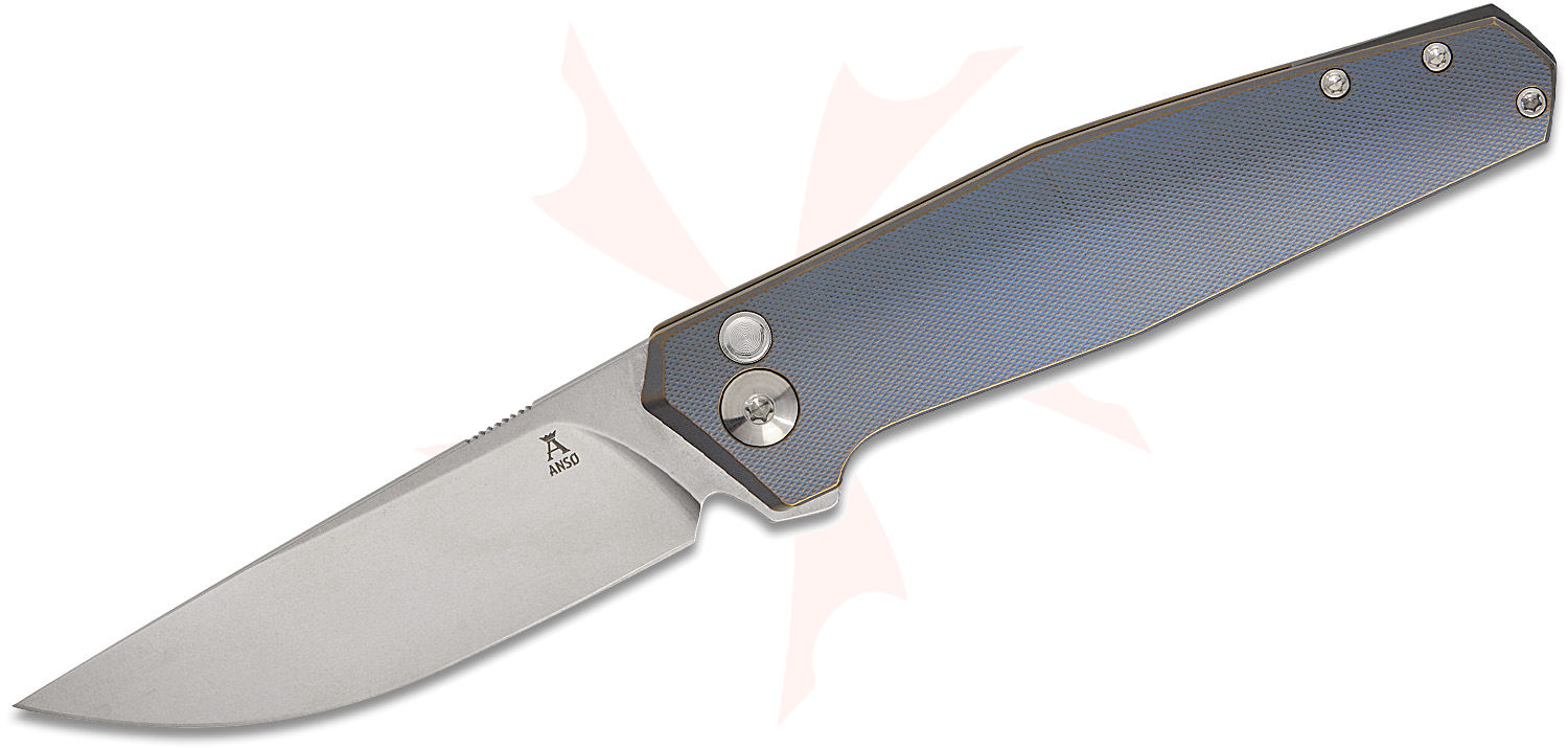 kamaboko様 ノブシリーズ Anso of Denmark TOKO Button Lock Flipper Knife 3.375