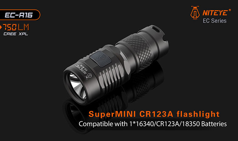 Jet R16 JETBeam EC-R16 Rechargeable Aluminum LED Flashlight 1xCR123, 750 Max ...