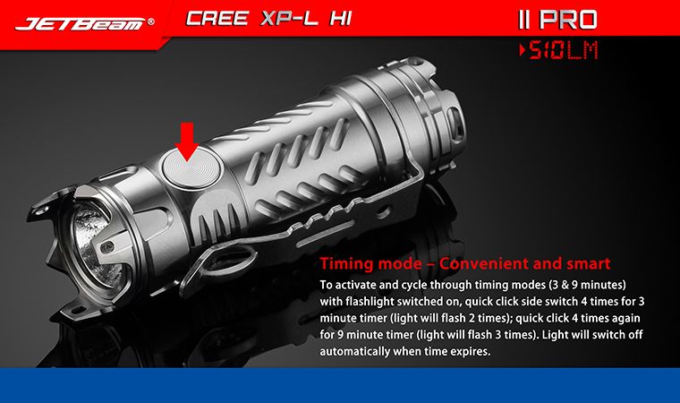 JETBeam Jet-II Pro Limited Edition LED Flashlight, Titanium, 510 Max Lumens  - KnifeCenter - Discontinued