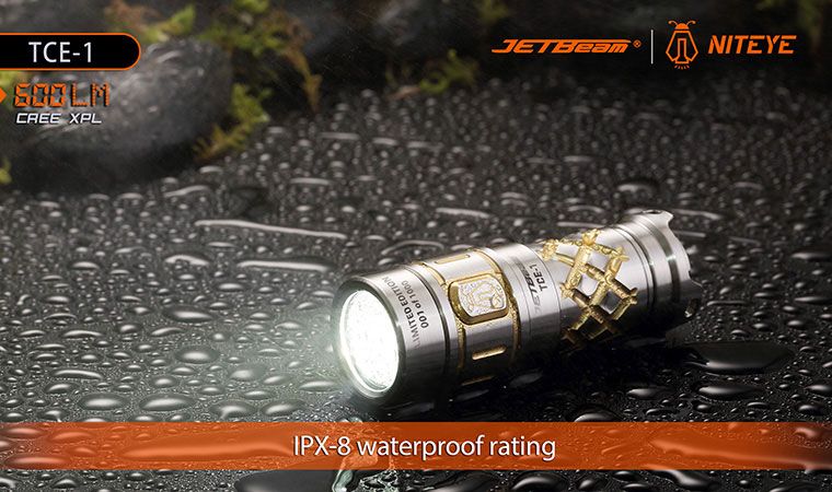 JETBeam TCE-1 Limited Edition 24K Gold Plated Titanium LED Flashlight  Bundle, 600 Max Lumens - KnifeCenter - Discontinued