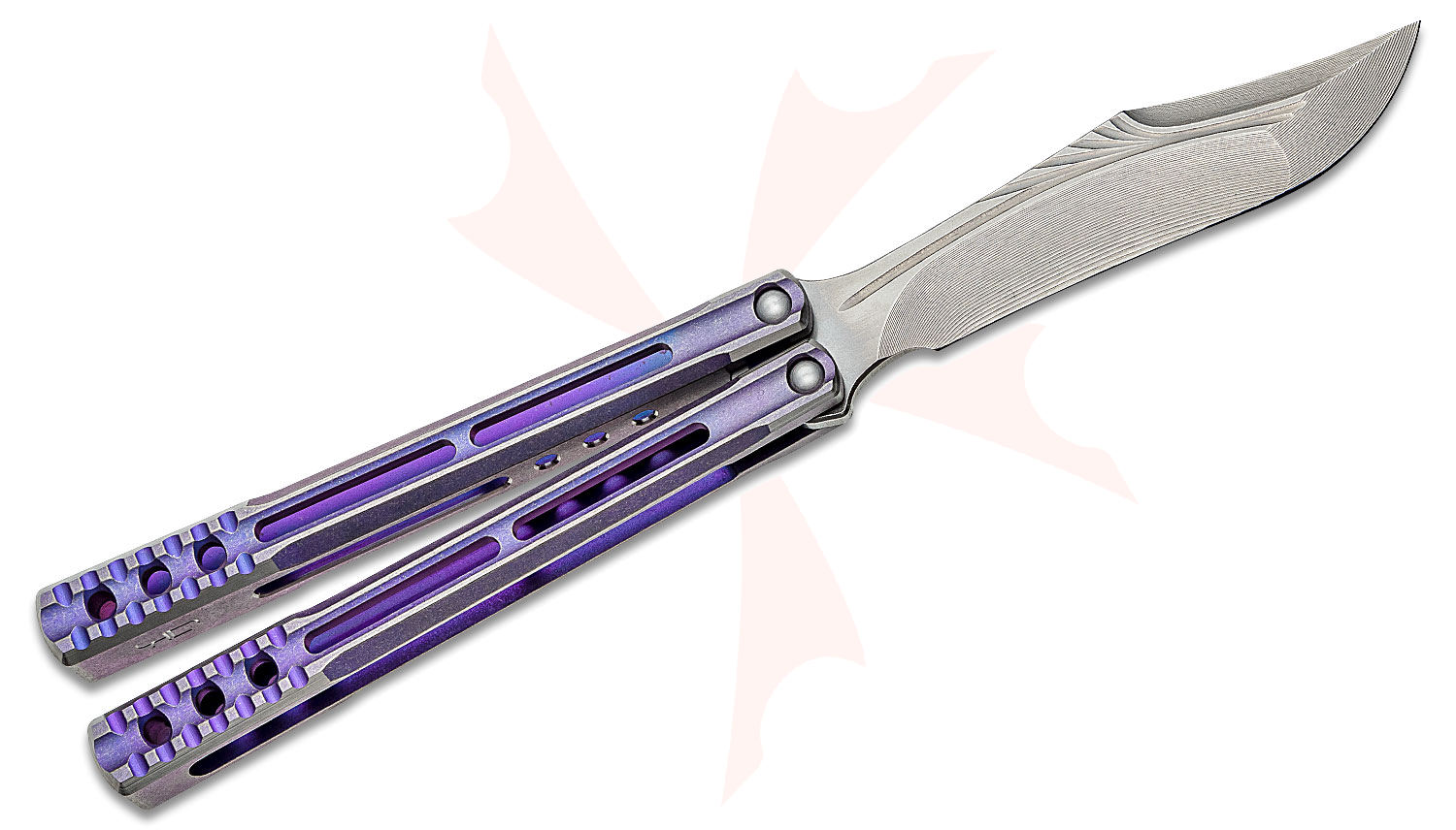 JK Designs Custom Orca 094 Butterfly Knife 4.5" S35VN Low Polished Art