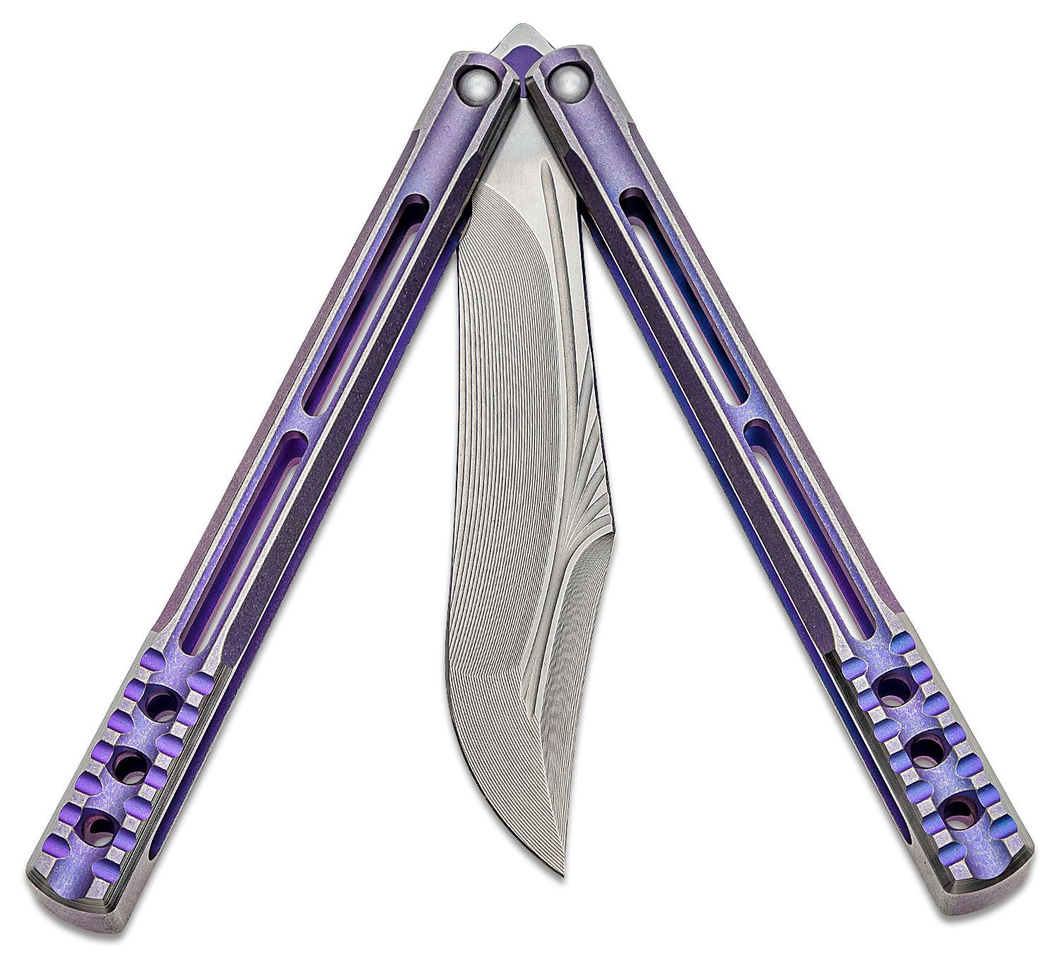 High Quality CNC Machined Butterfly Knife Purple Aircraft Aluminum Han –  Panther Wholesale