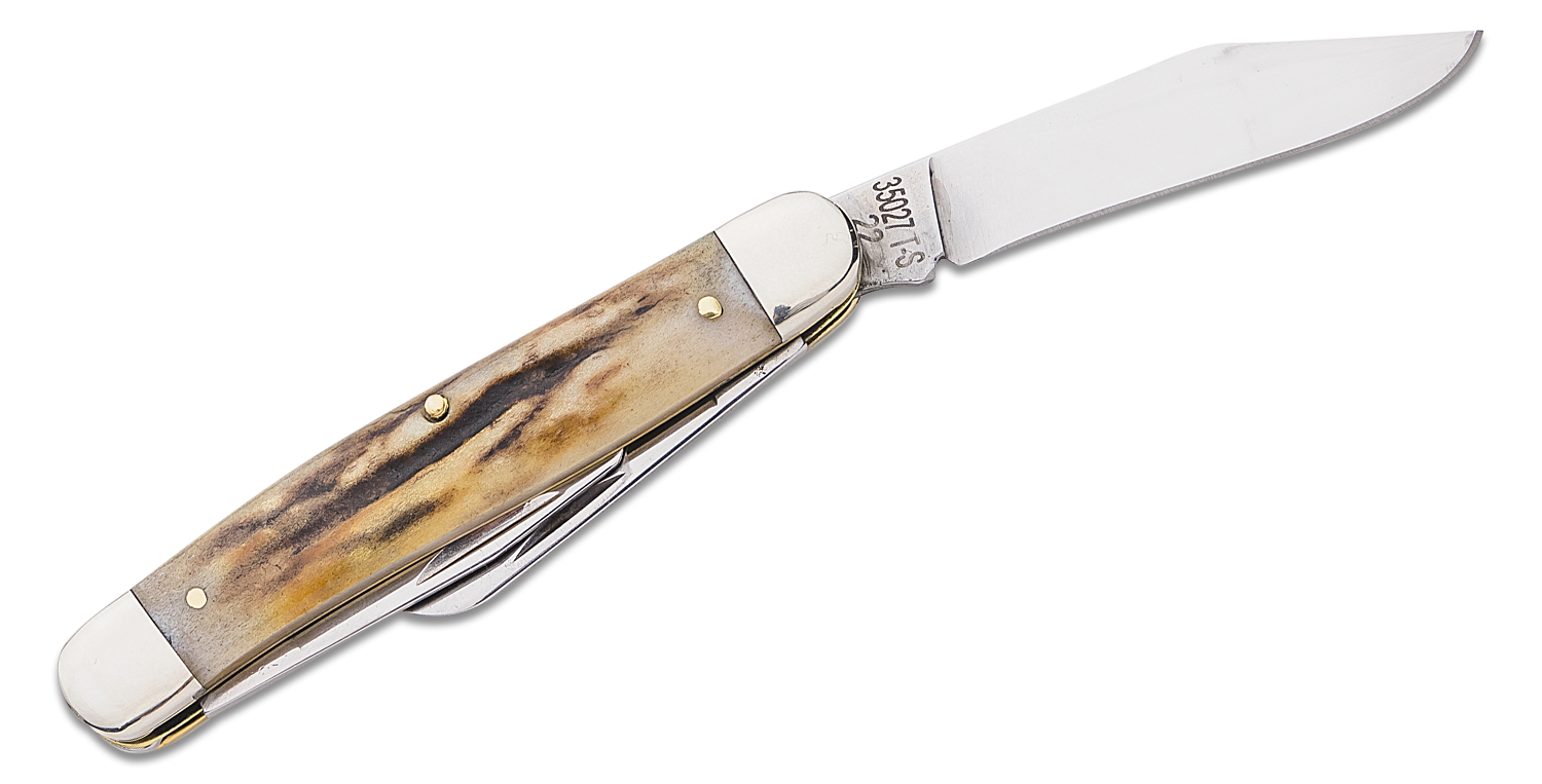 John Primble Winchester Stockman Slipjoint, 3 Carbon Steel Blades, 3. ...
