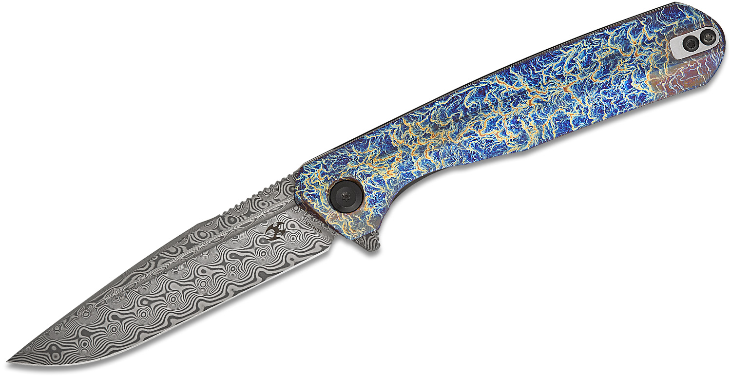 【GRANCY】EyeletDesign DamageCap brack Kansept Knives Ostap Hel Qilin Flipper Knife 3.43