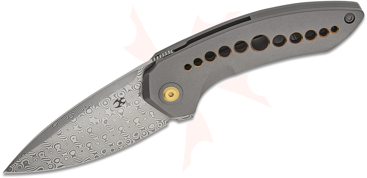 【GRANCY】EyeletDesign DamageCap brack Kansept Knives Ostap Hel Qilin Flipper Knife 3.43