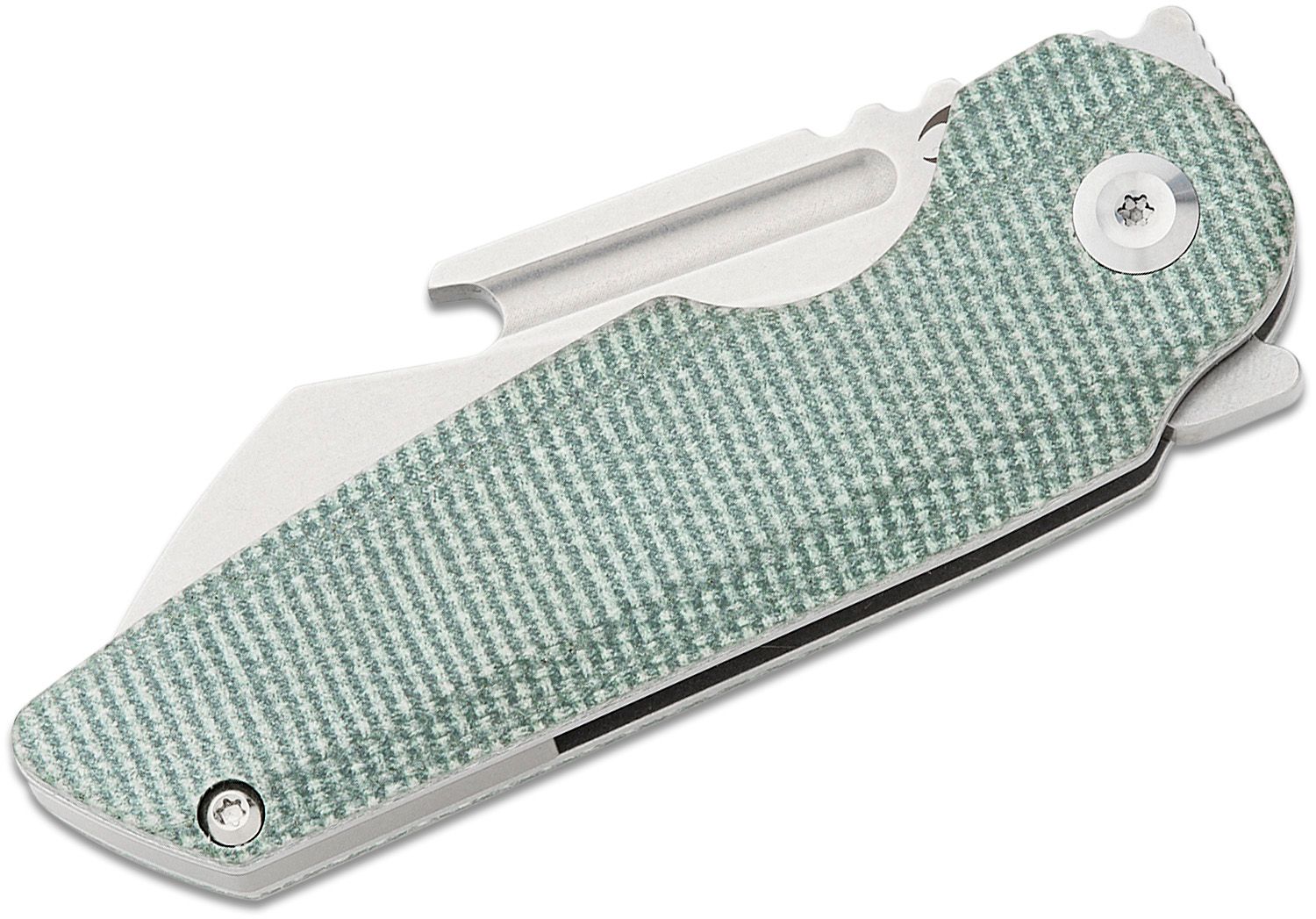 Reate K-2 Frame Lock Knife Blue Ti w/ Silver Diamonds (3.8 Satin) - Blade  HQ