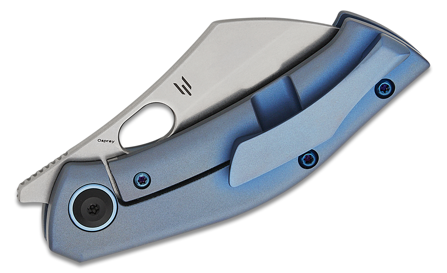 Kansept Knives Jonathan Shaw Osprey Frame Lock Front Flipper Knife 2.23" S35VN Stonewashed