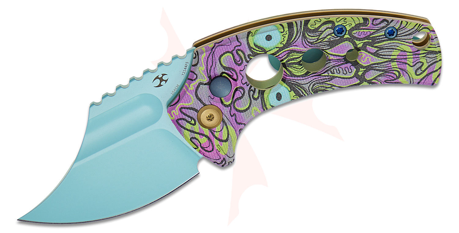 Kansept Knives Koch Tools Wasp Button Lock Front Flipper Knife
