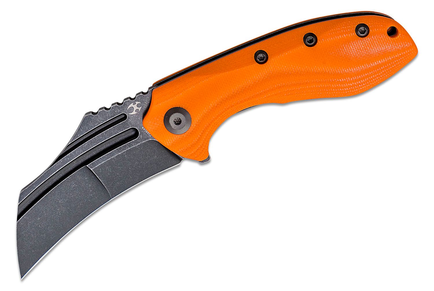 Kansept Knives KTC3 Flipper Knife 3 154CM Black Hawkbill Blade