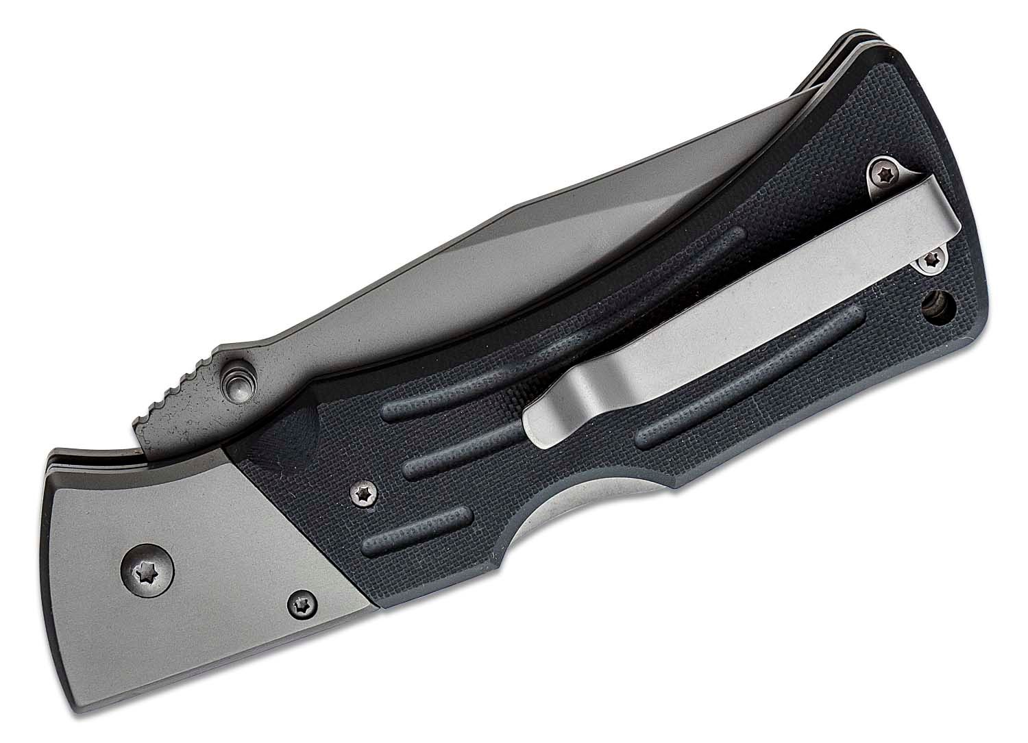 KA-BAR 3063 MULE Heavy-Duty Folder II 4 Clip Point Combo Blade, Black G10  Handles - KnifeCenter