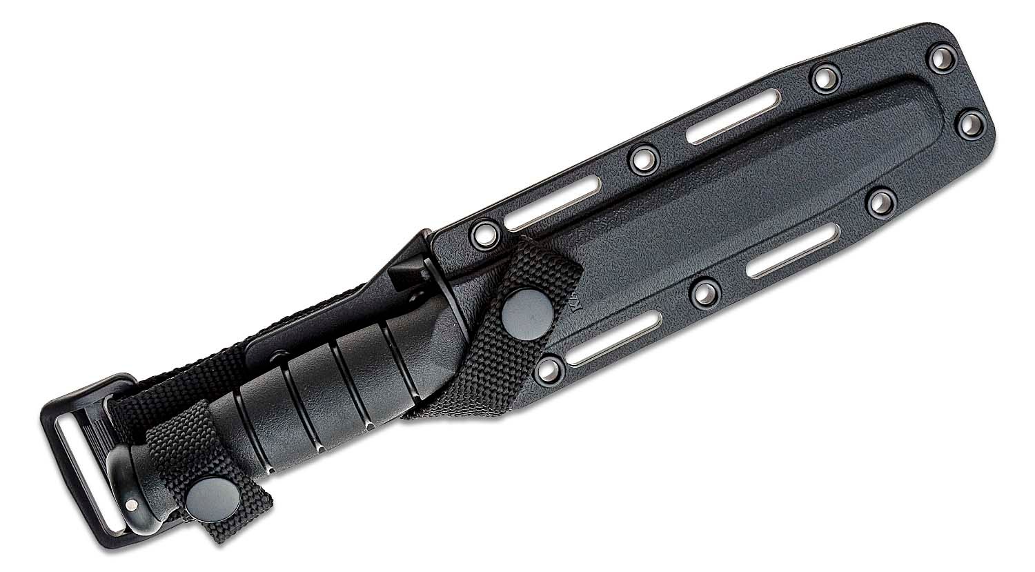 KA-BAR 5055 Short Black Fighting Knife 5.25 Tanto Combo Edge