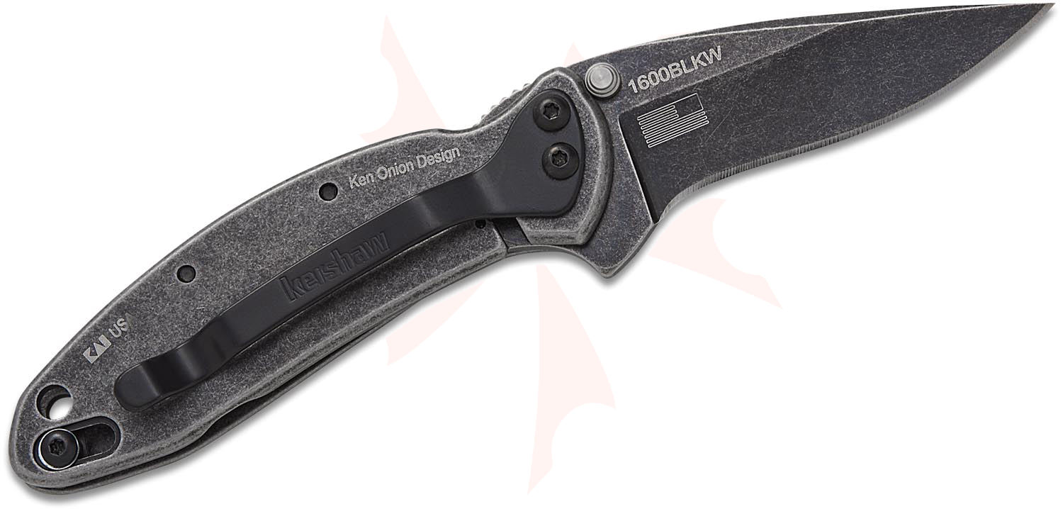 Kershaw 1600BLKW Ken Onion Chive Assisted Flipper Knife 1.9