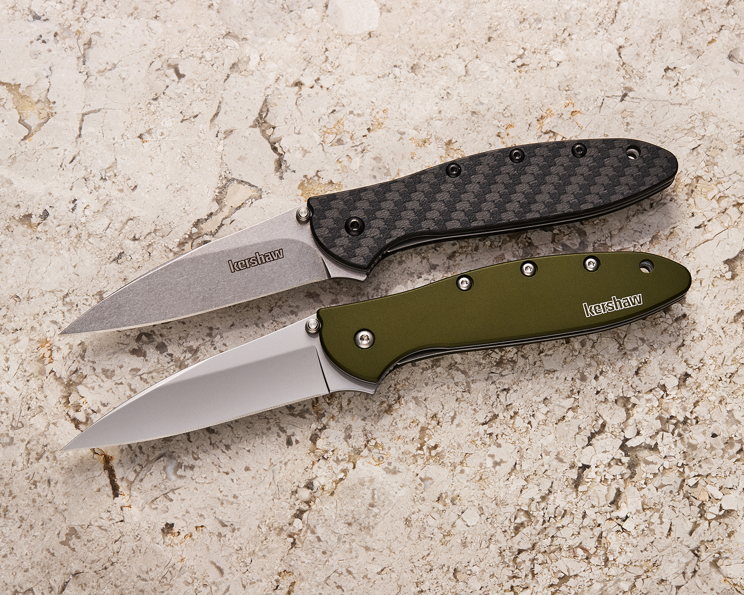 Kershaw 1660CF Ken Onion Leek Assisted Flipper Knife 3