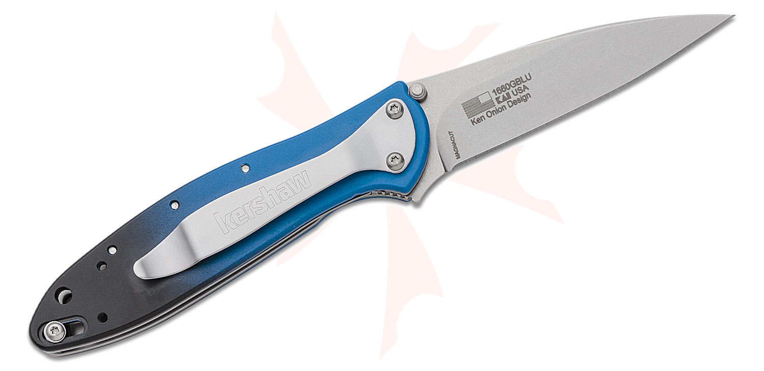 Kershaw 1660GBLU Ken Onion Leek Assisted Flipper Knife 3
